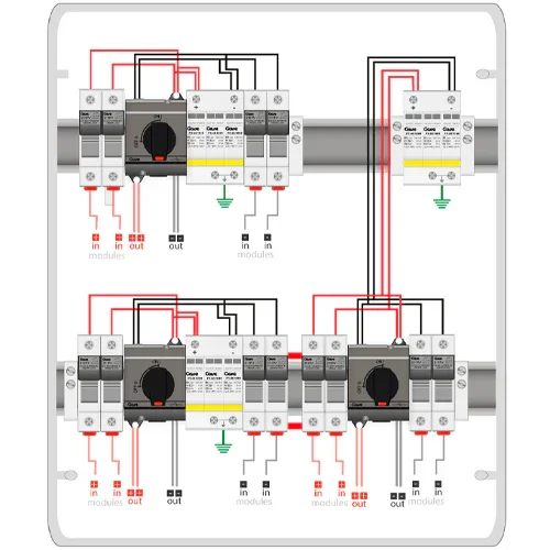 Caja Protecciones DC PV GAVE STM21025P15S/3 3 MPPT 2 Strings 15A 1000V