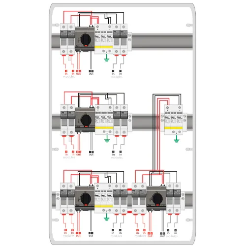 Caja Protecciones DC PV GAVE STM21025P15S/4 4 MPPT 2 Strings 15A 1000V