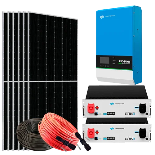 Kit Solar Aislado 5000W 48V con Baterías de Litio 10,08kWh