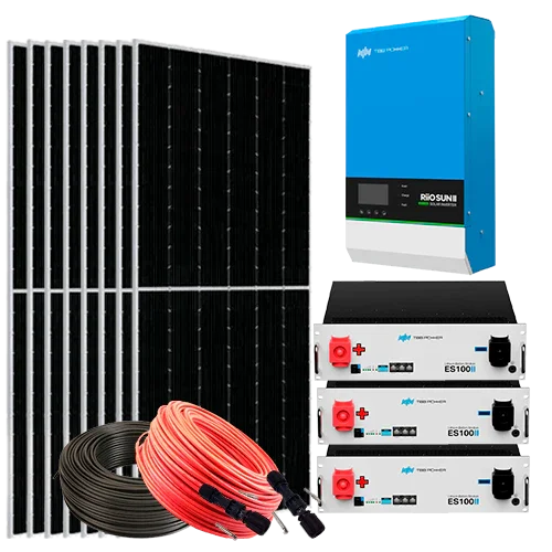 Kit Solar Aislado 8000W 48V con Baterías de Litio 15,12kWh