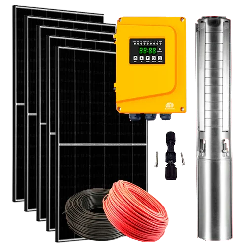 Kit Bomba Solar Híbrida ZIRI 3SCP2-110 1.5CV 132m 4.6m³/h