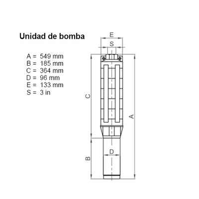 Bomba Solar Sumergible Lorentz PU1800 C-SJ30-1 49m³/h 10m Centrífuga