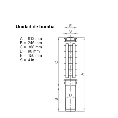Bomba Solar Sumergible Lorentz PU4000 C-SJ60-1 78m³/h 10m