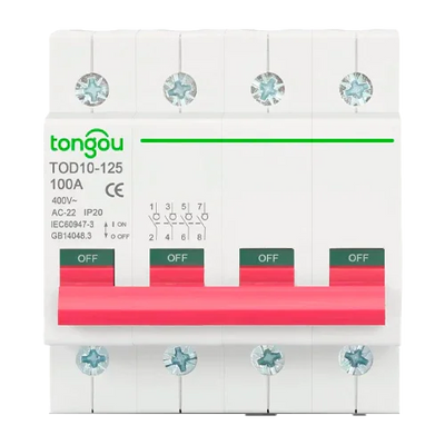 Magnetotérmico 4P 400V 125A Tongou TOD10-125