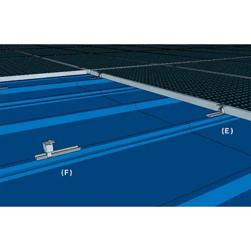 Estructura Aluminio Coplanar Chapa 5 Paneles con Microrail