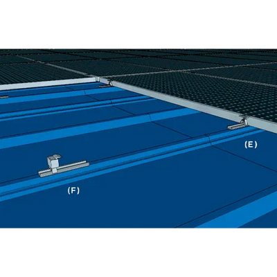 Estructura Aluminio Coplanar Chapa 7 Paneles con Microrail