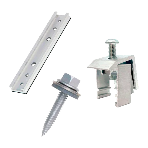 Estructura Aluminio Coplanar Chapa 1 Panel con Microrail