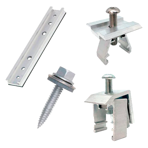 Estructura Aluminio Coplanar Chapa 9 Paneles con Microrail