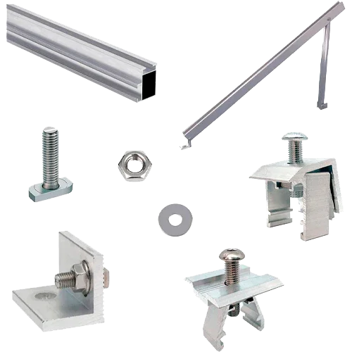 Estructura Aluminio Suelo Plano 2 Paneles