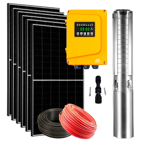 Kit Bomba Solar Híbrida ZIRI 3SCP1-140 1.5CV 160m 3.9m³/h