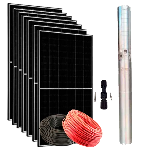 Kit Bomba Solar Híbrida ZIRI 4SC5-110 2.5CV 110m 10m³/h