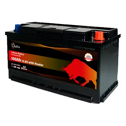Batería Litio 12V 100Ah Olalitio OLA-12-100-SH Bajo Asiento Calefacción Bluetooth