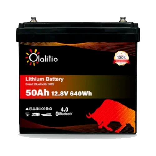 Batería Litio 12V 50Ah Olalitio OLA-12-50 Bluetooth