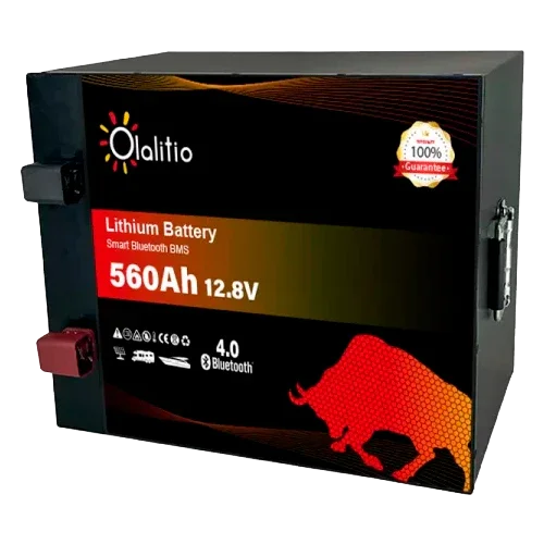 Batería Litio 12V 560Ah Olalitio OLA-12-560-M Bajo Asiento Bluetooth