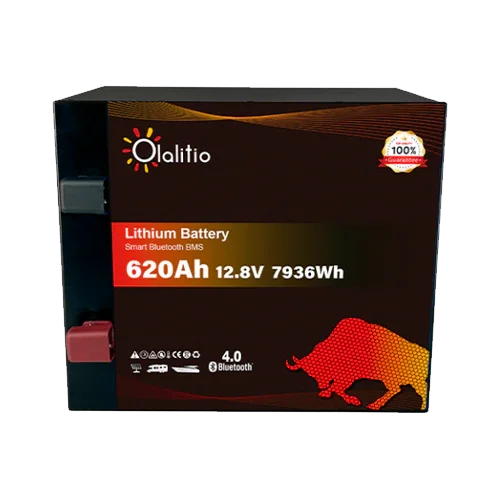 Batería Litio 12V 620Ah Olalitio OLA-12-620-M Bajo Asiento Bluetooth