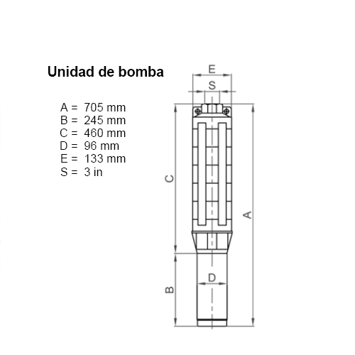 Bomba Solar Sumergible Lorentz PU4000 C-SJ30-2 44m³/h 22m