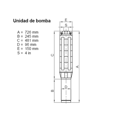 Bomba Solar Sumergible Lorentz PU4000 C-SJ60-2-2 61m³/h 16m