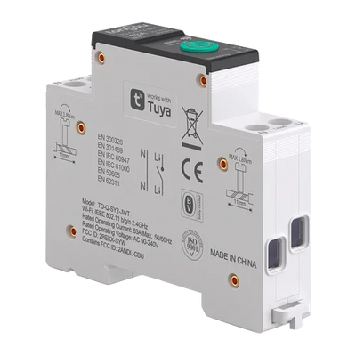 Disyuntor Inteligente WiFi TUYA 1P 63A TO-Q-SY2-JWT con Medidor