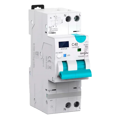Diferencial Tipo A WiFi 2P 1–40A 30mA Tongou TOWSMR1-40