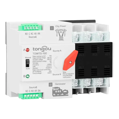 Interruptor de Transferencia 3P ATS 100A Tongou TOWTS-100