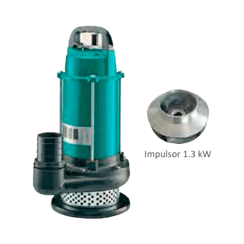 Bomba de Achique Solar ZIRI QDX25-5-1.3DC 1300W 51m³/h 11m