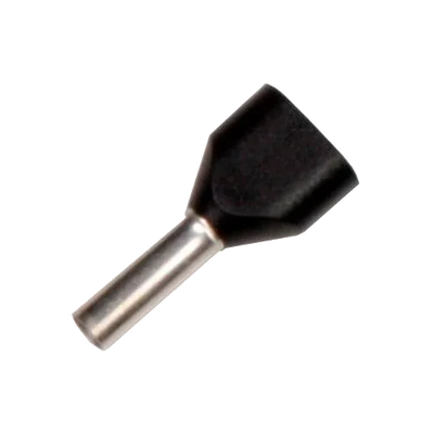 Puntera Doble Hueca Aislada Sofamel 1,5 mm² APF/D-1,50D Negra